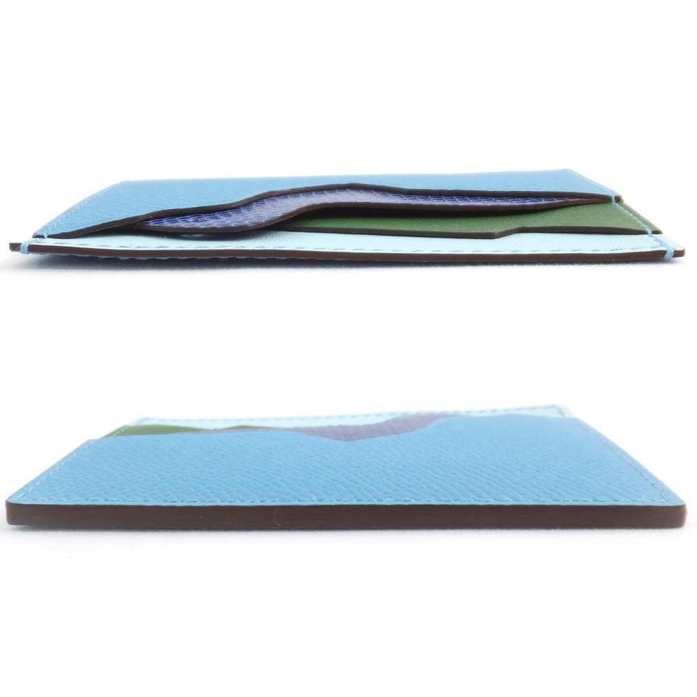 天白】【HERMES】エルメス プティ アッシュ カードケース 自然史 BL