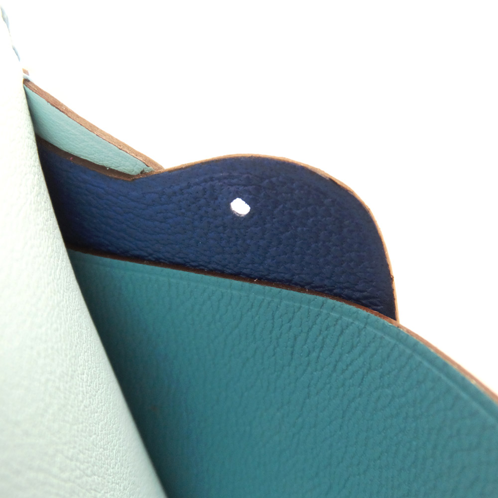 天白】【HERMES】エルメス プティ アッシュ カードケース 自然史 BL