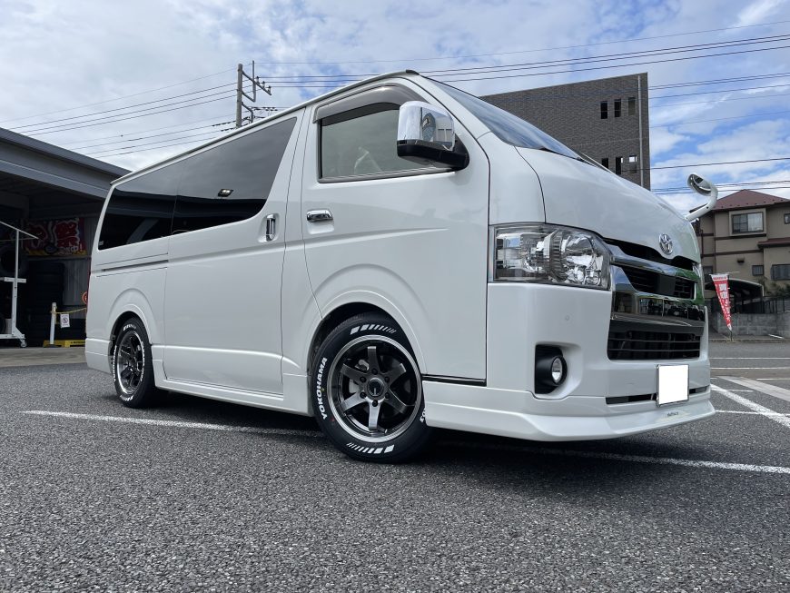 200系ハイエースにKBレーシングでコンケイブスタイルに！ | U-ICHIBAN