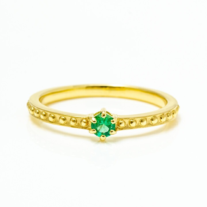 K18 エメラルド リング 「parca」[商品番号:RG0446] | umu -アム- FINE