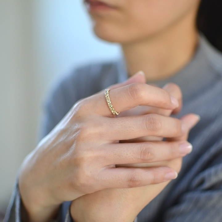 K18 ブラウンダイヤモンド フルエタニティリング[商品番号:RG0030