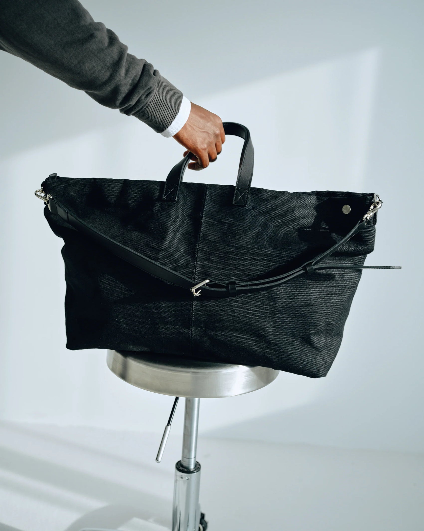 SimplyComplicated JUTE CANVAS TOTE BAG BLACK – un