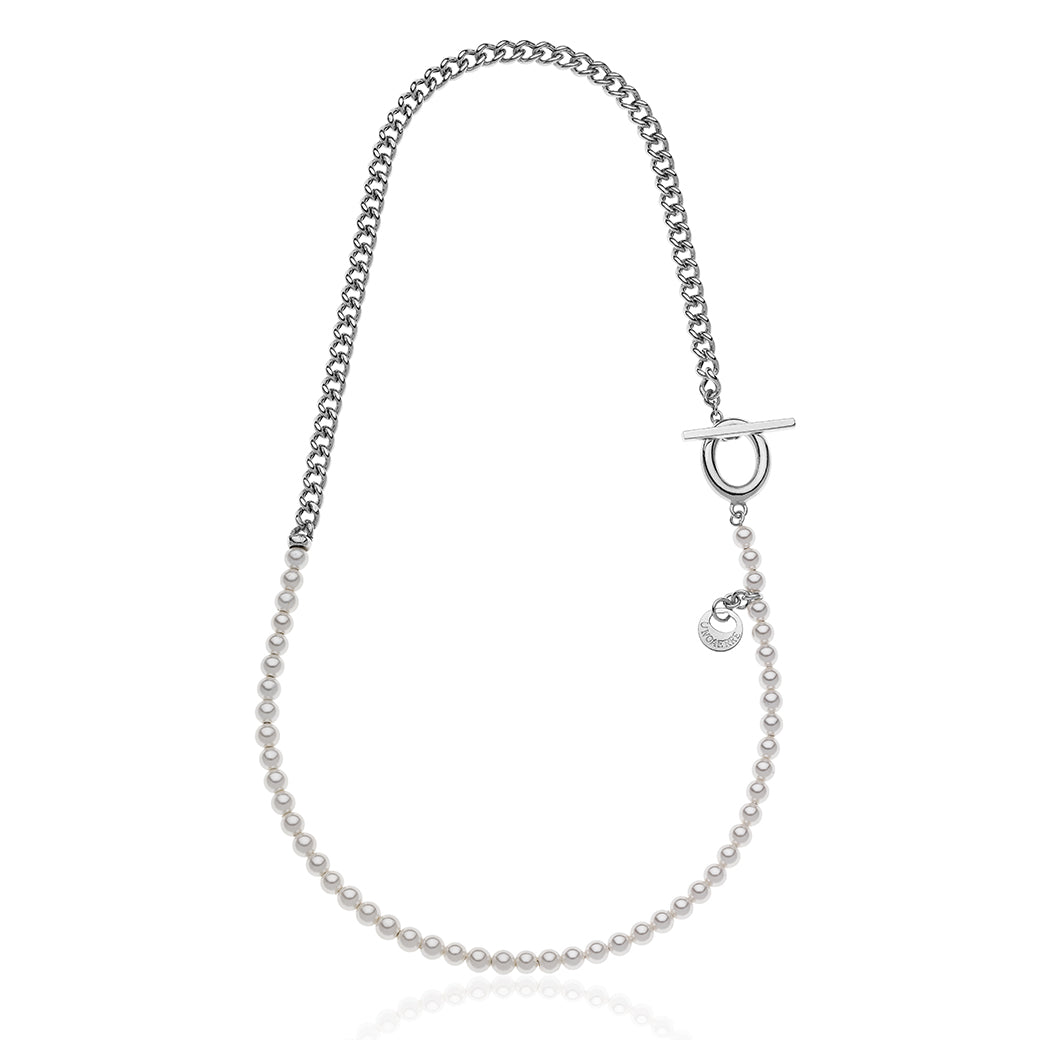 SILVER 925 パールミックスチェーンネックレス（43 cm) 28588 | UNOAERRE