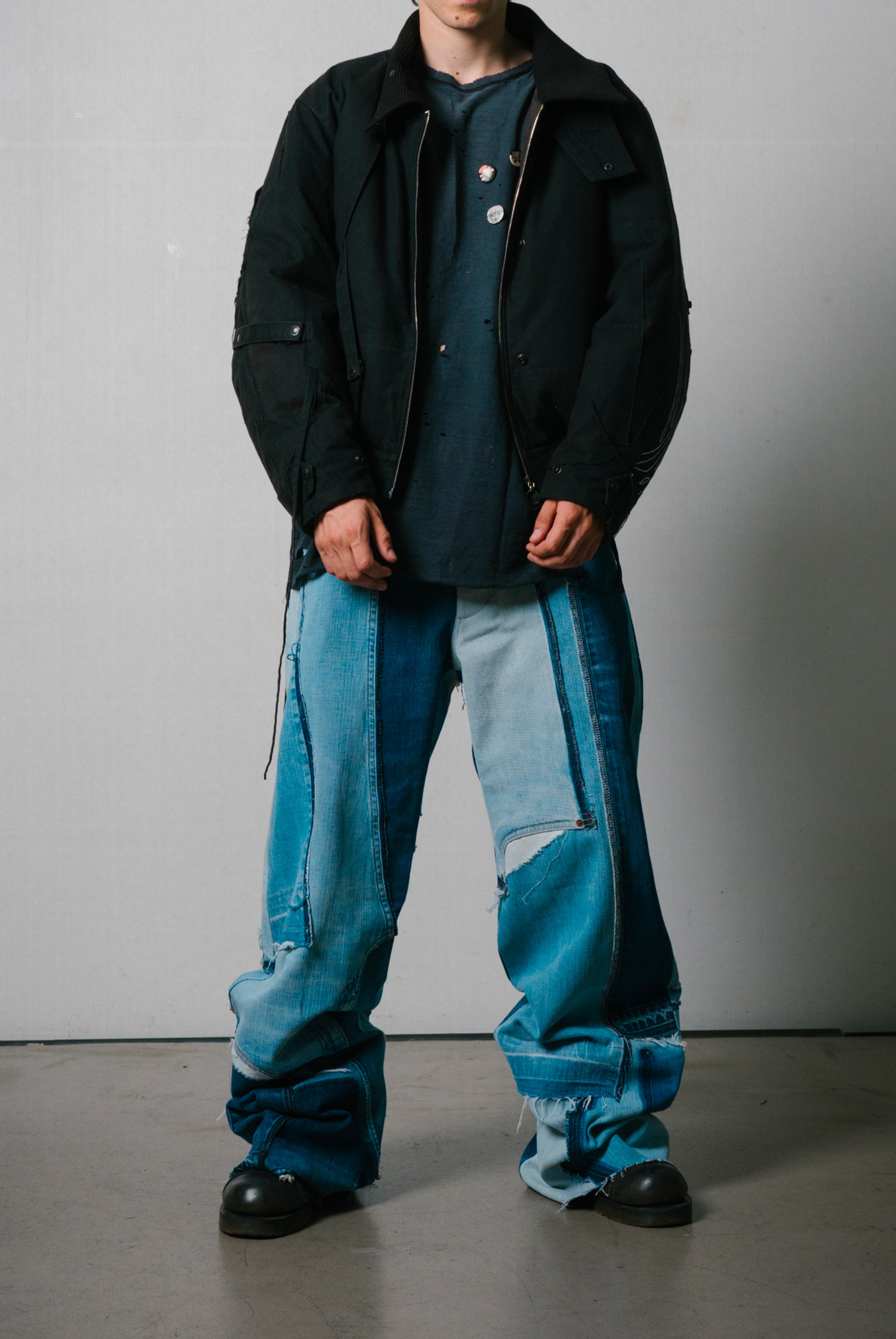 ABSTRACT PATCHWORK BOMBER JACKET – UNDER THE SIGN