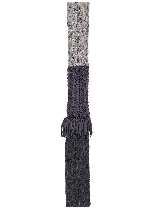 Y's - ワイズ】PATCHED KNITTED SCARF/GRAY(マフラー/グレー) – union