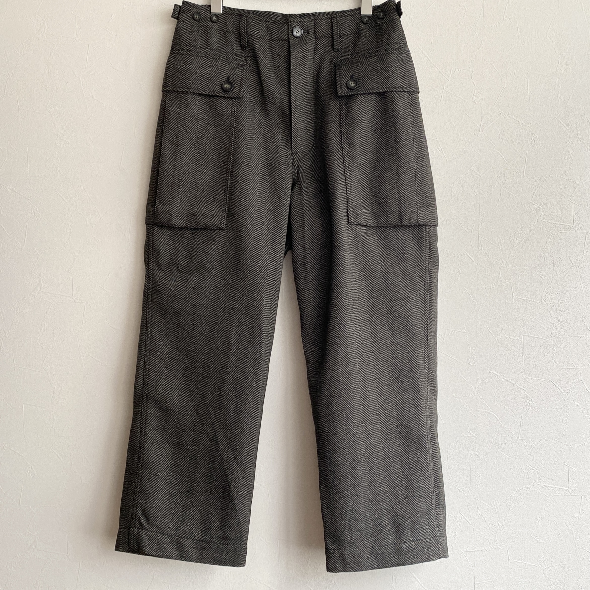 H.UNIT】TECH TWEED HBT Military Trouser Gray | unstable | 公式