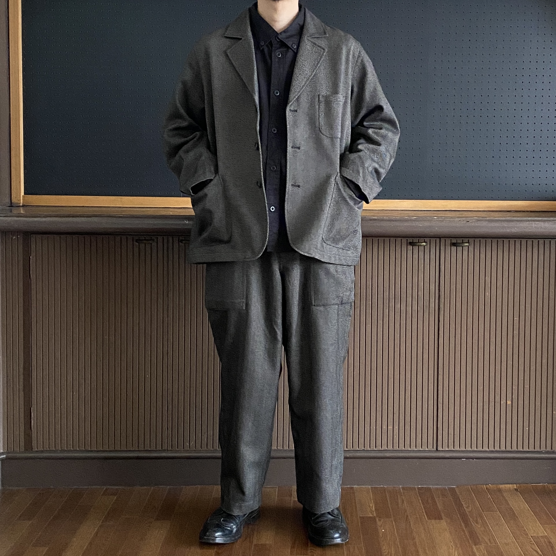 H.UNIT】TECH TWEED HBT Jacket Gray | unstable | 公式オンラインショップ