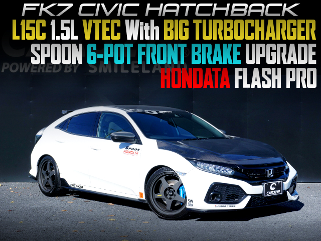 L15C改ビッグタービン!SPOON製6-POT!HONDATAフラッシュPRO!6速MT!FK7型