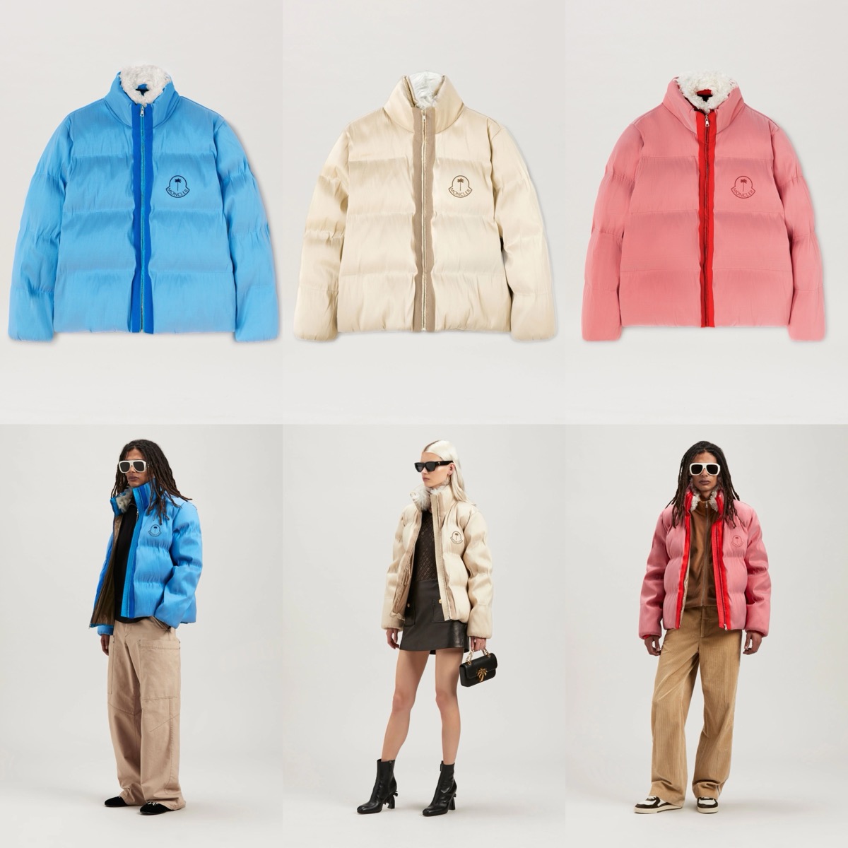 Moncler × Palm Angels 光輝く Maya ジャケットの23FW 新色が発売開始