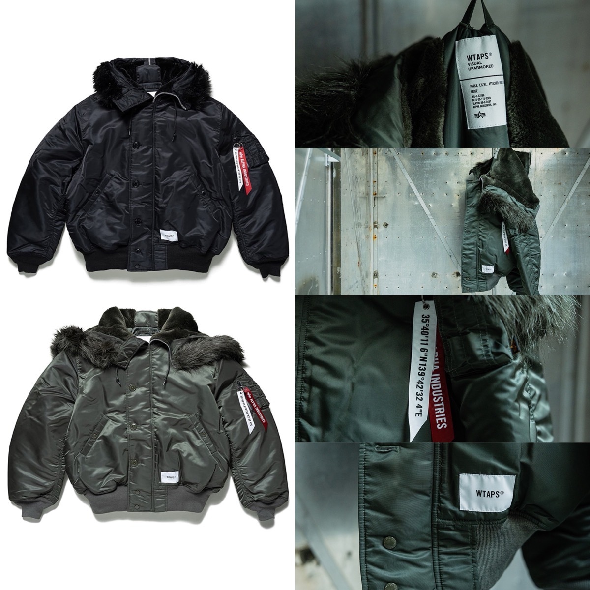 WTAPS × ALPHA INDUSTRIES N-2Bジャケットが国内10月28日より発売 | UP