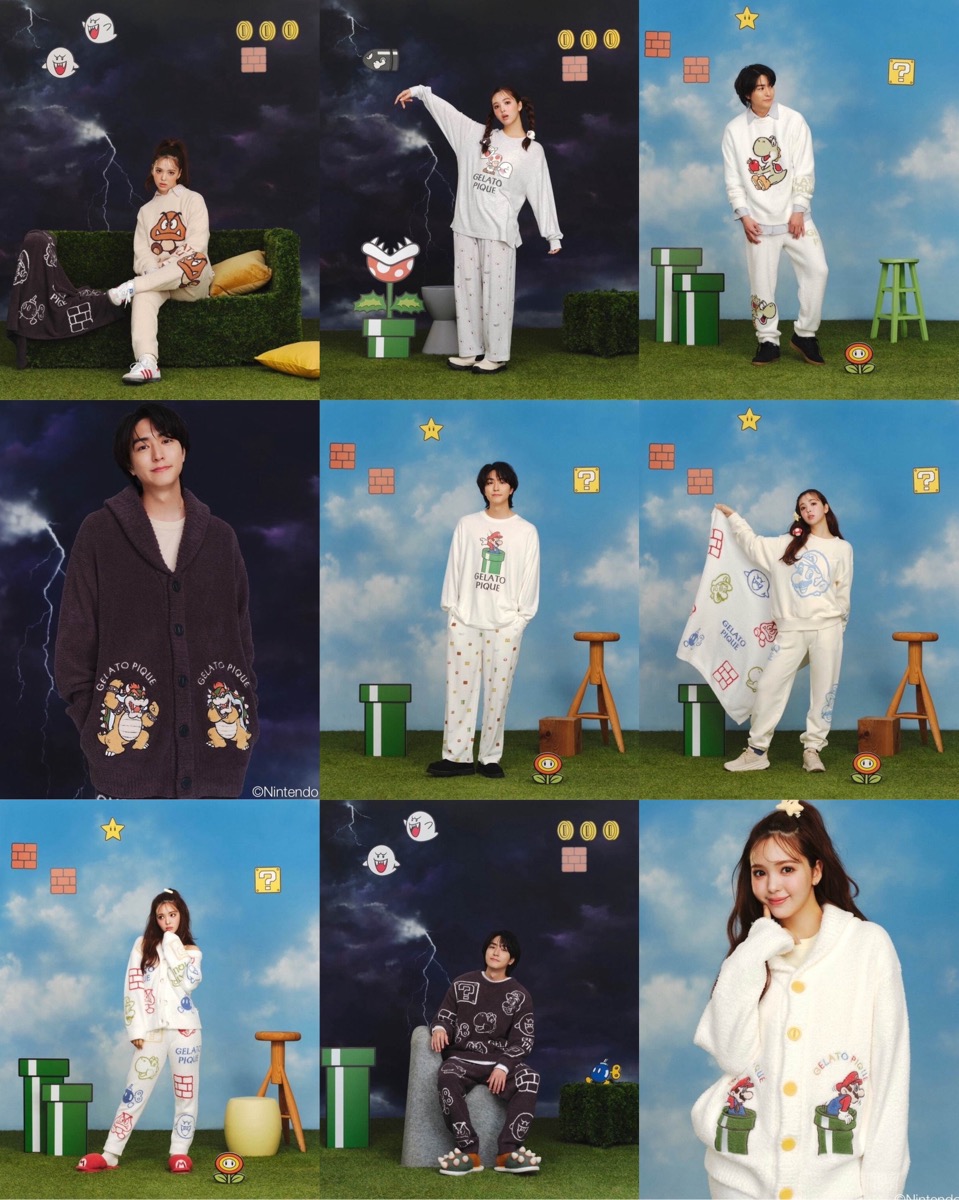 ジェラピケ × スーパーマリオ コラボルームウェア第4弾が国内1月26日に