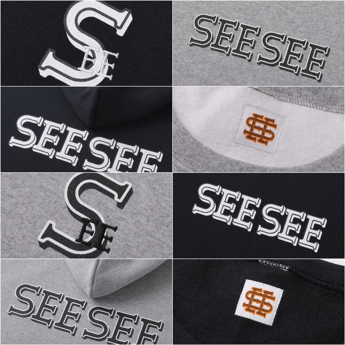 SEE SEE 新作クルーネックスウェット＆フーディーが国内1月6日より発売