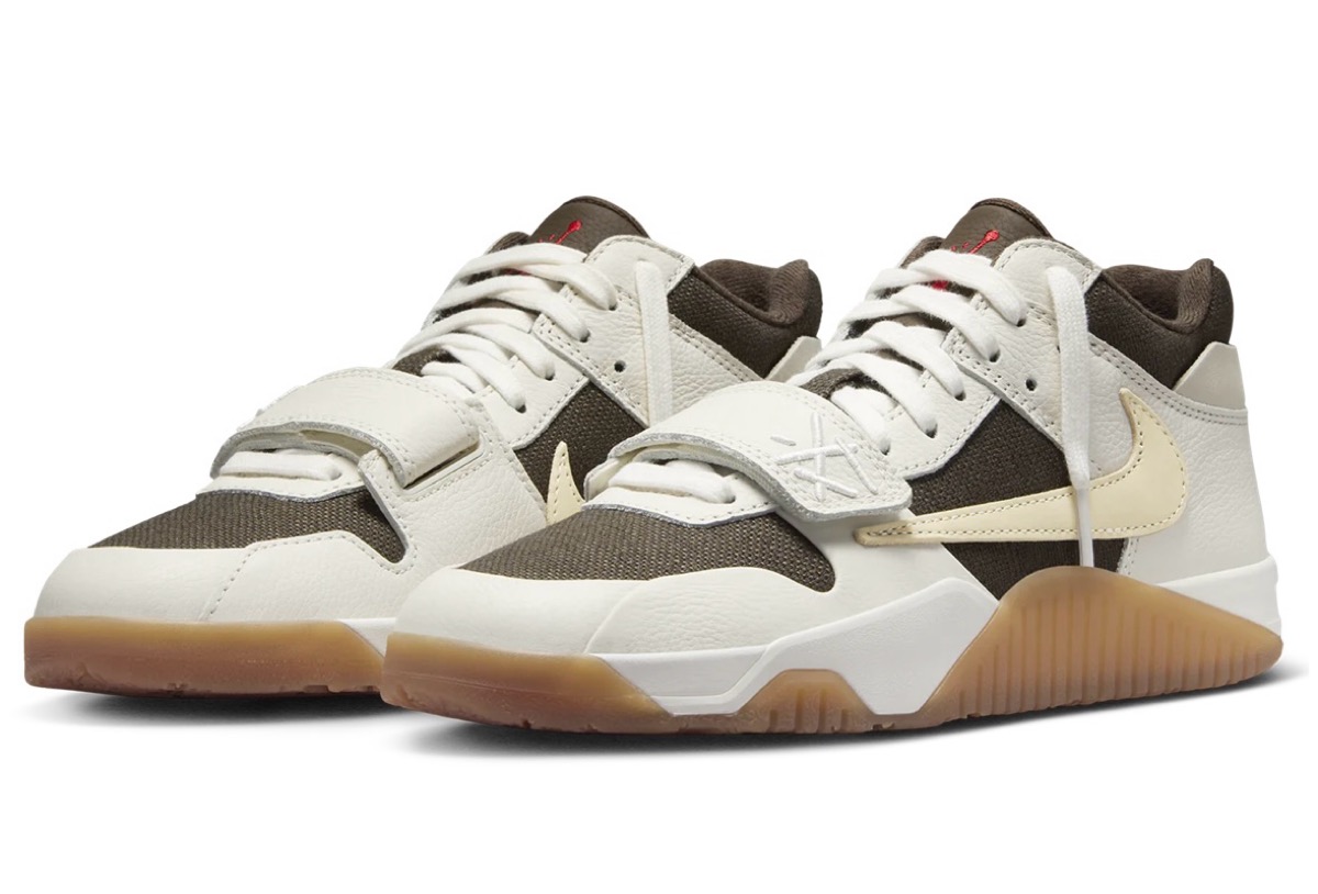 Travis Scott × Nike Jordan Jumpman Jack TR “Sail and Dark Mocha”が