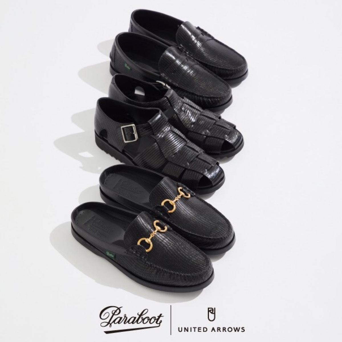 Paraboot for UNITED ARROWS リザード柄の型押し別注シューズが国内