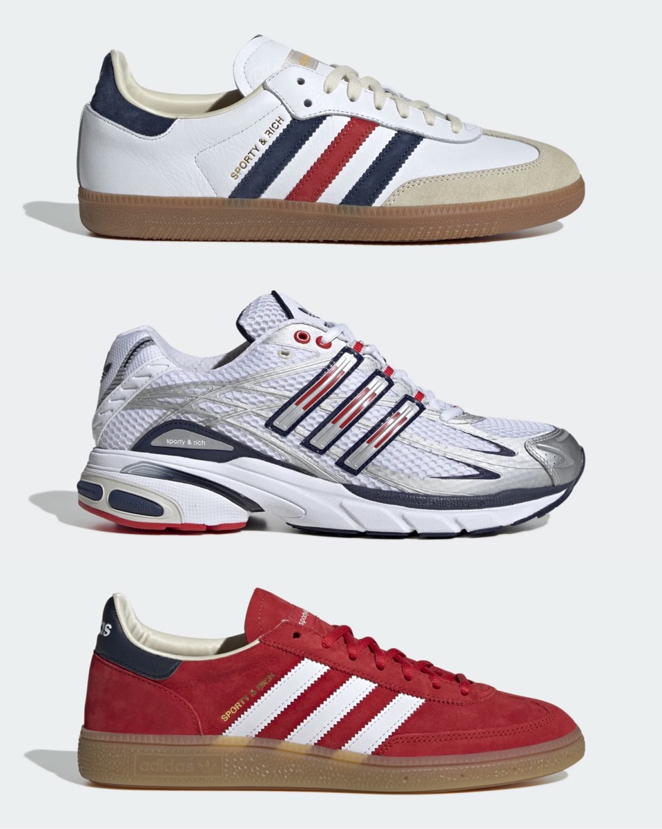 Sporty & Rich × adidas SAMBA OG & ADISTAR CUSHION & HANDBALL