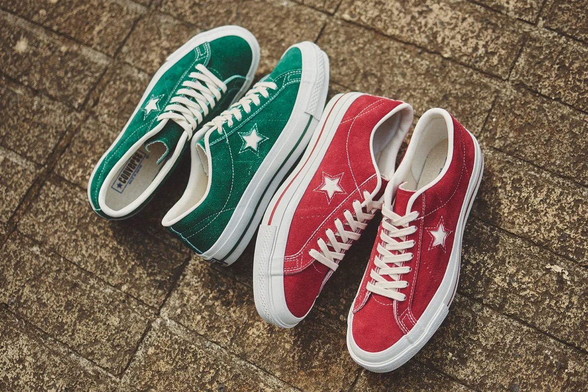 CONVERSE『ONE STAR J VTG “TIMELINE” GREEN & RED』が国内8月23日に