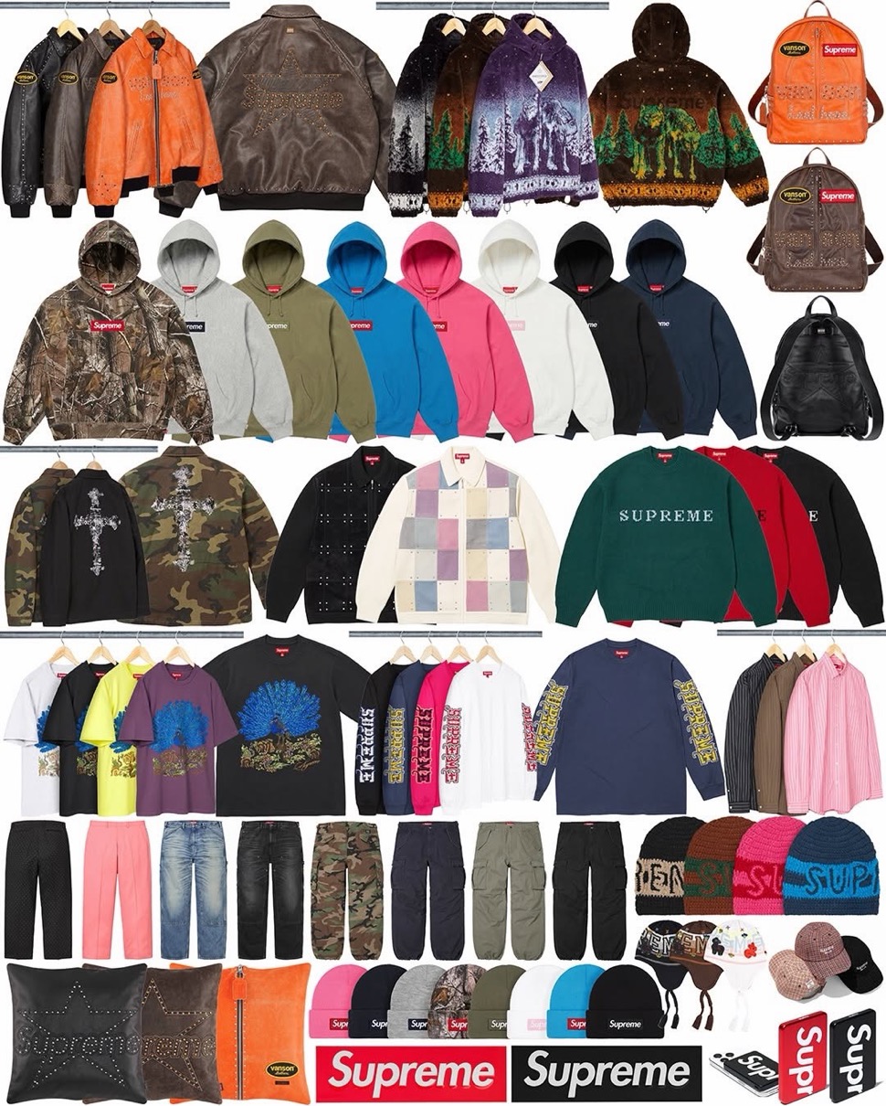 Supreme 25FW Week15 が国内12月6日より発売【全商品一覧 価格など