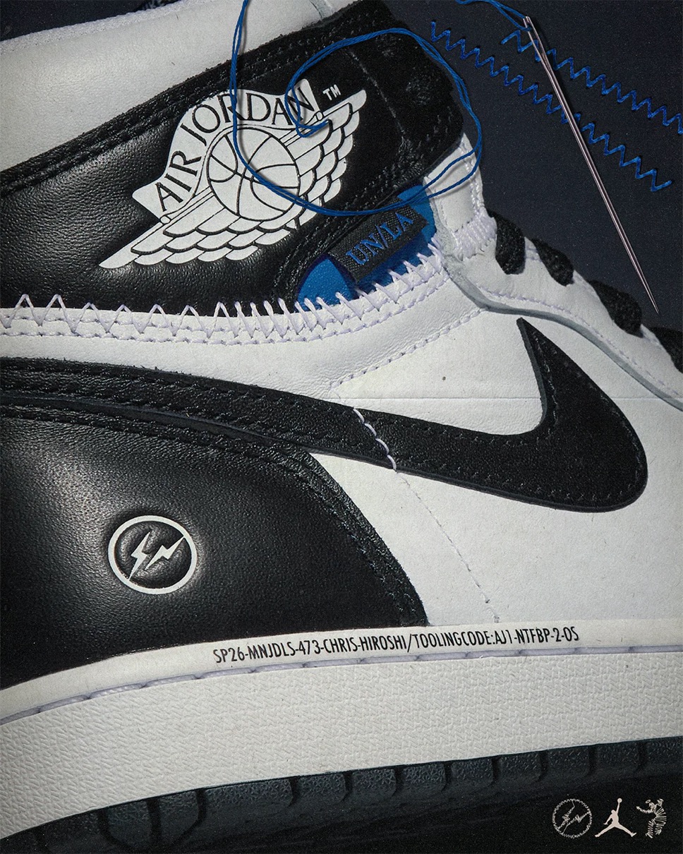 FRAGMENT x UNION x Nike Air Jordan 1 Retro High OG SP “White Black