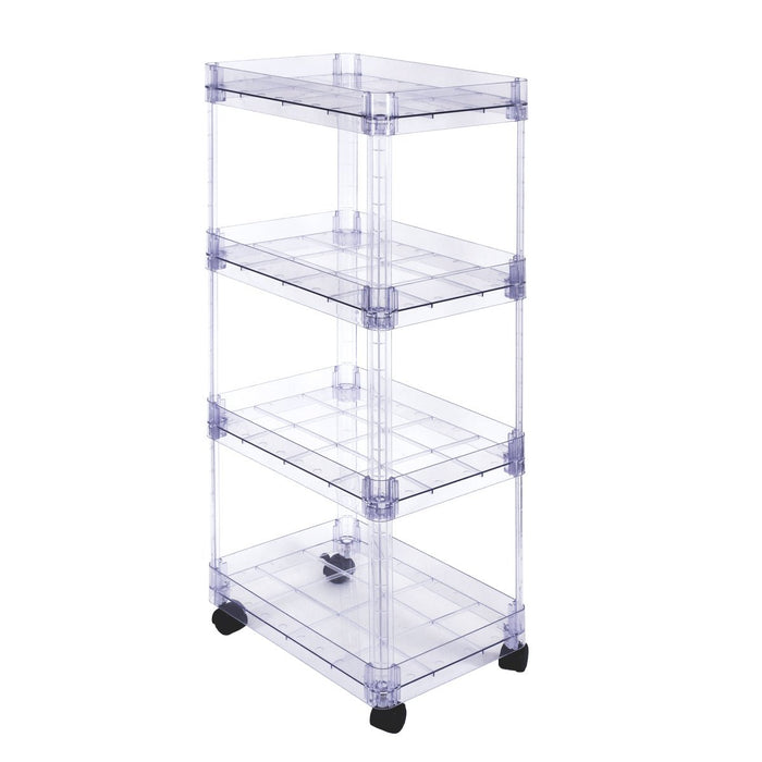ディスプレイラック クリア 4段— ウリサポ