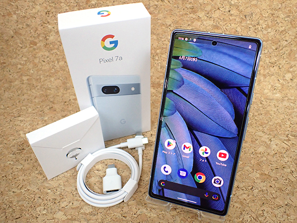 中古 美品】国内版 SIMフリー Google Pixel 7a 128GB Sea シー 水色