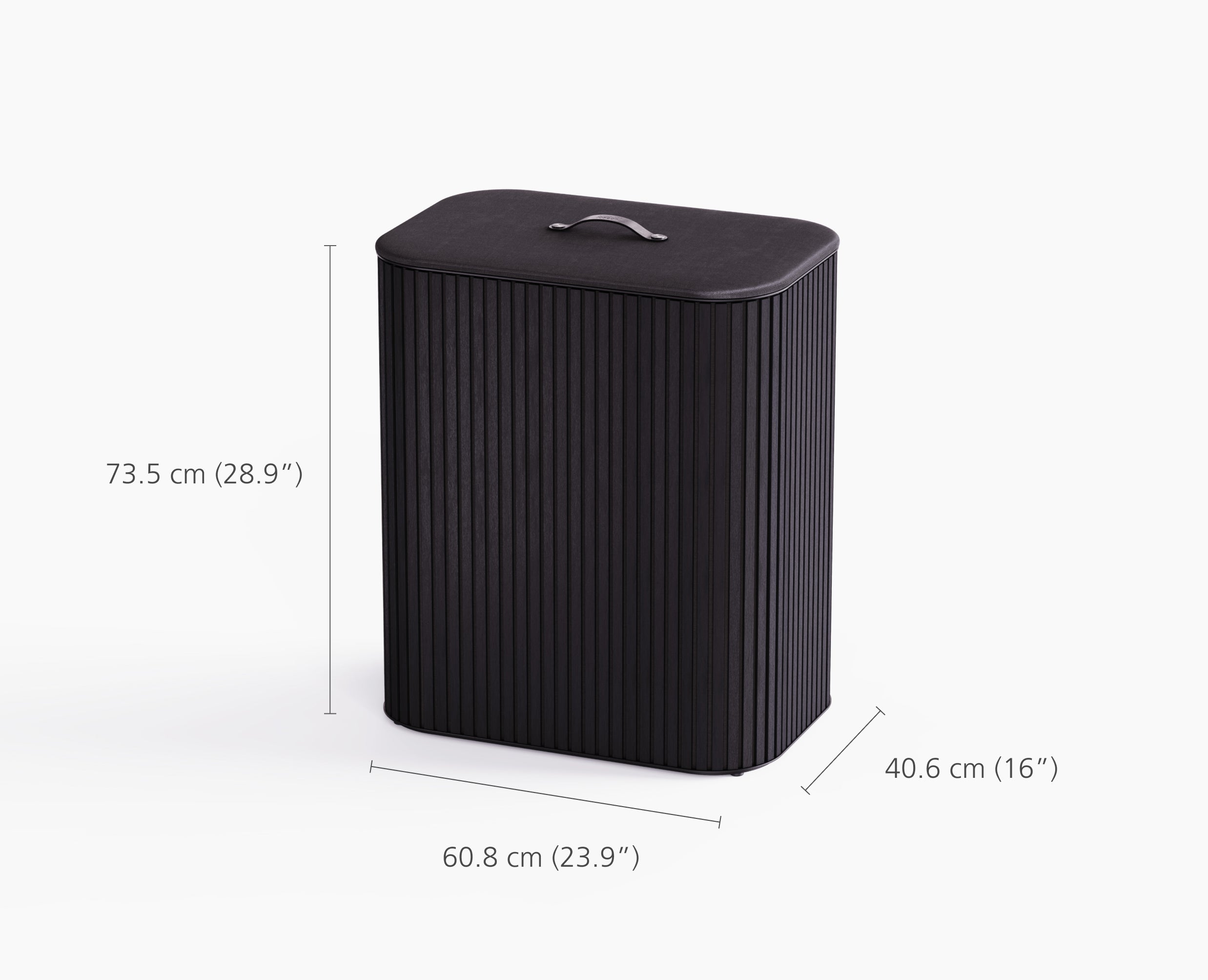 Luxury Twin Laundry Basket 90L in Black | Joseph Joseph US