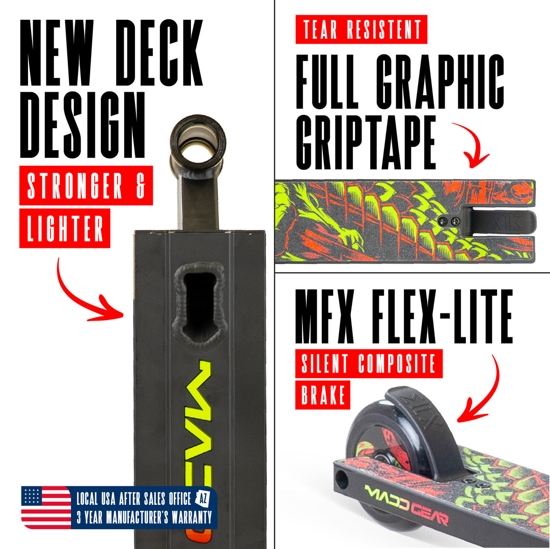 Madd Gear MG2 Obsidian Pro Stunt Scooter for Kids 5 - 12 – Lightweight