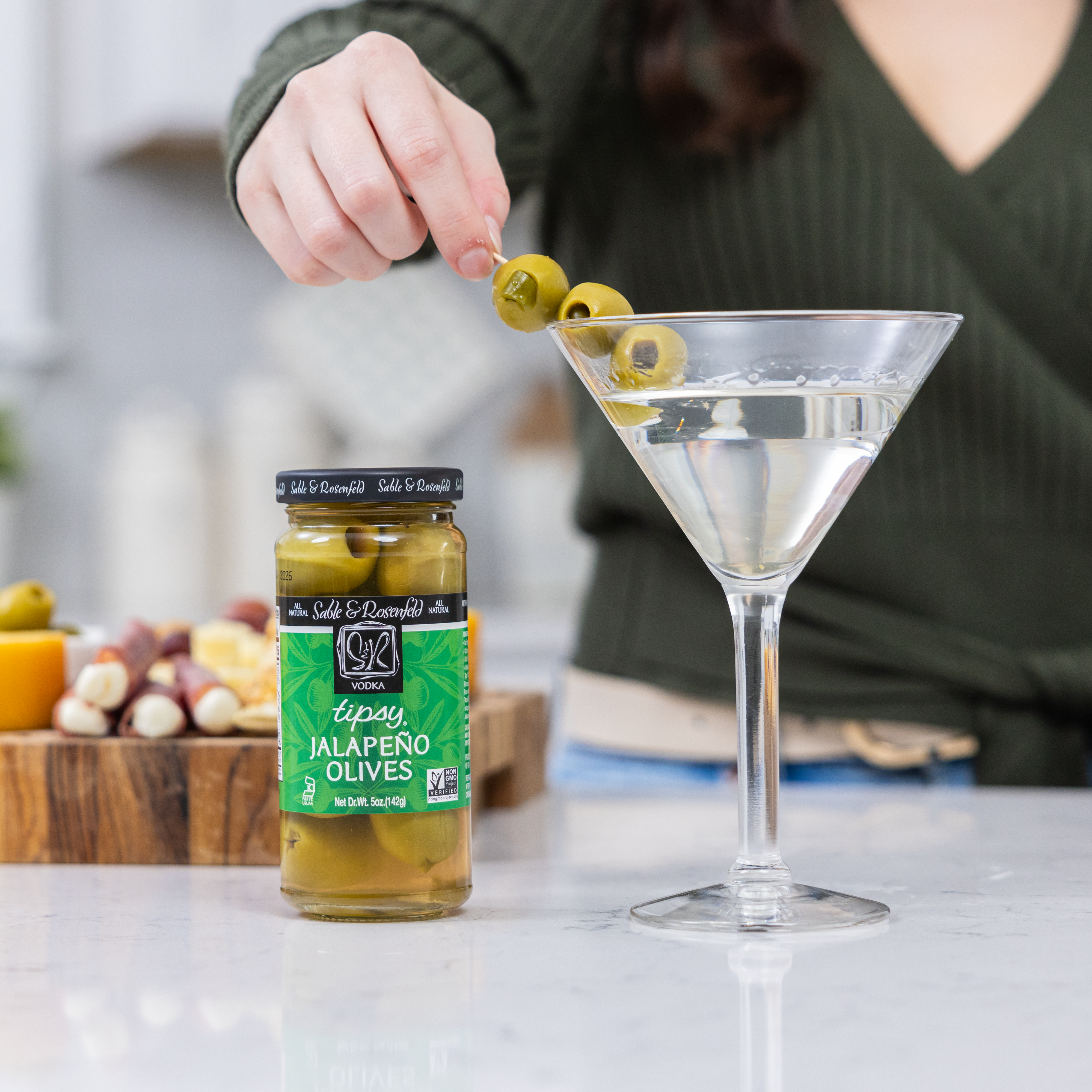 Sable & Rosenfeld | Tipsy Vodka Jalapeño Olives – sableandrosenfeld-us