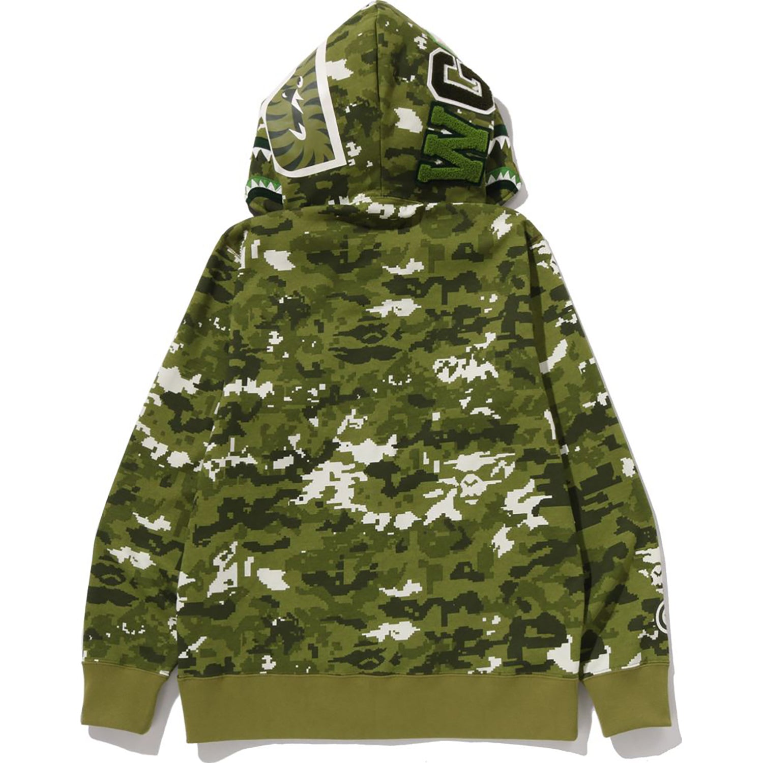 MULTI PIXEL CAMO SHARK REGULAR FIT FULL ZIP HOODIE MENS – us.bape.com