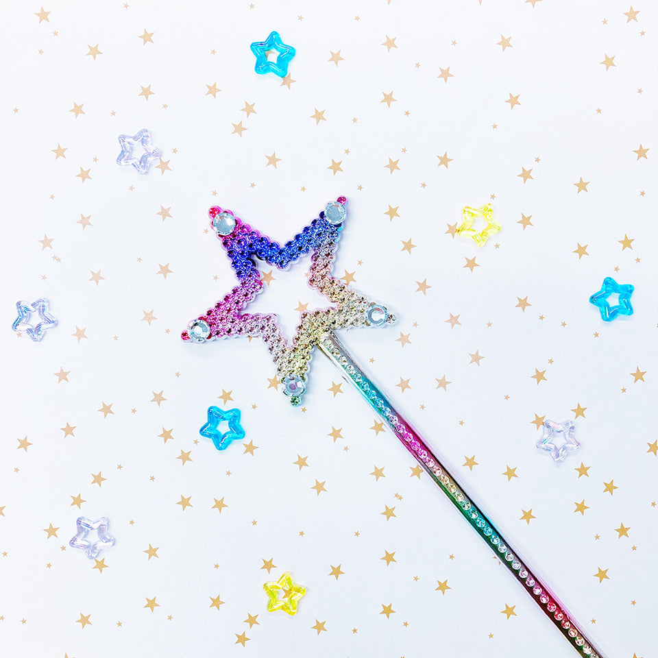 minacute公式】【NEW】mnct ストーン＆スター ステッキ（レインボー