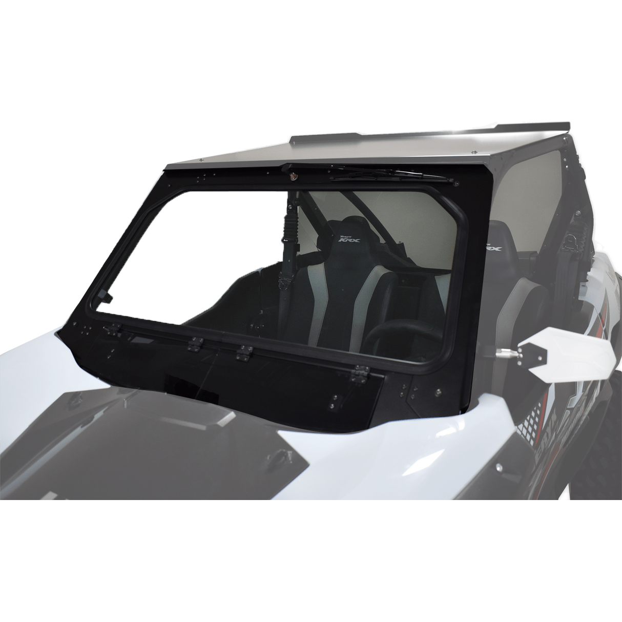 2020-2025 Kawasaki KRX 1000 Black Vented Full Glass Windshield