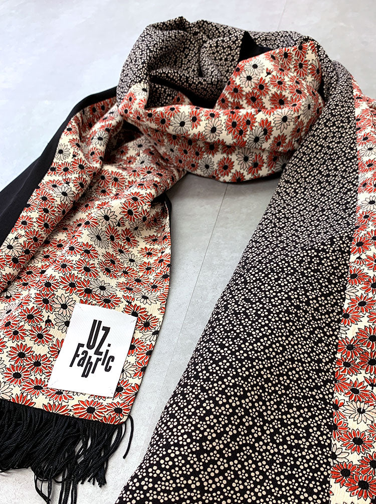 パッチワークストール_菊×梅鉢 – UZ Fabric