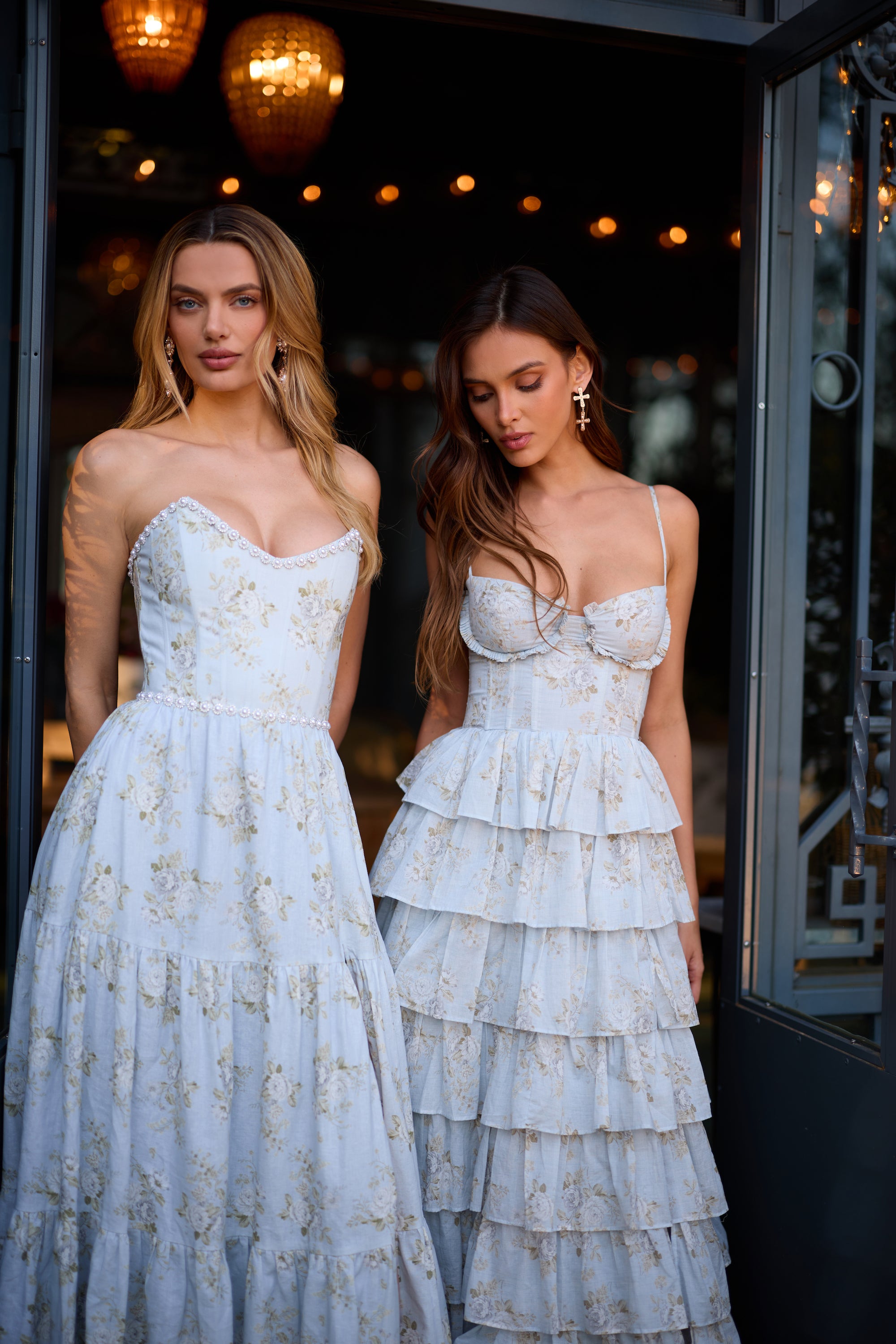 The Josephine Dress in Victorian Blue Roses – V. Chapman