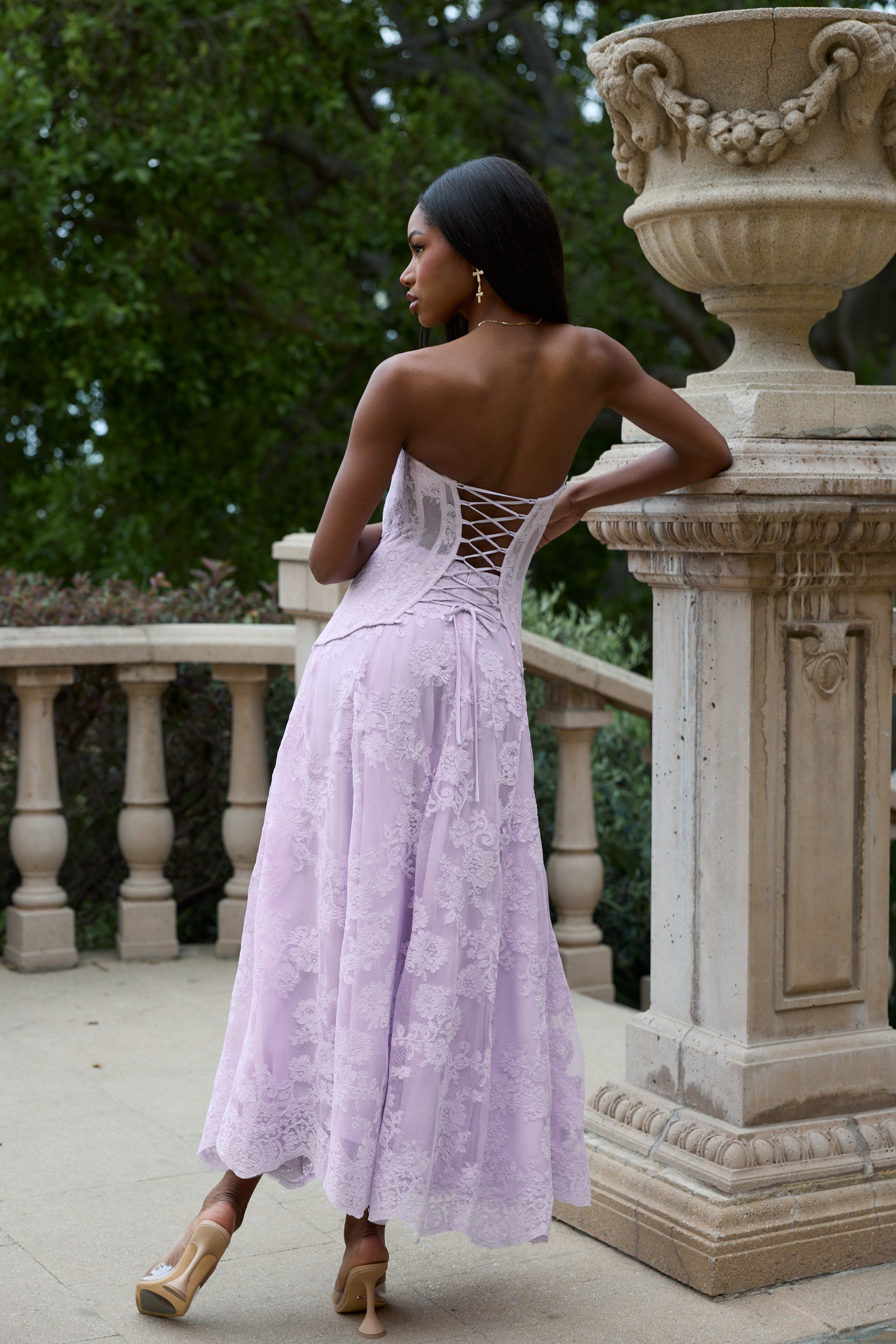 The Carolena Set in Lavender Fog Lace – V. Chapman