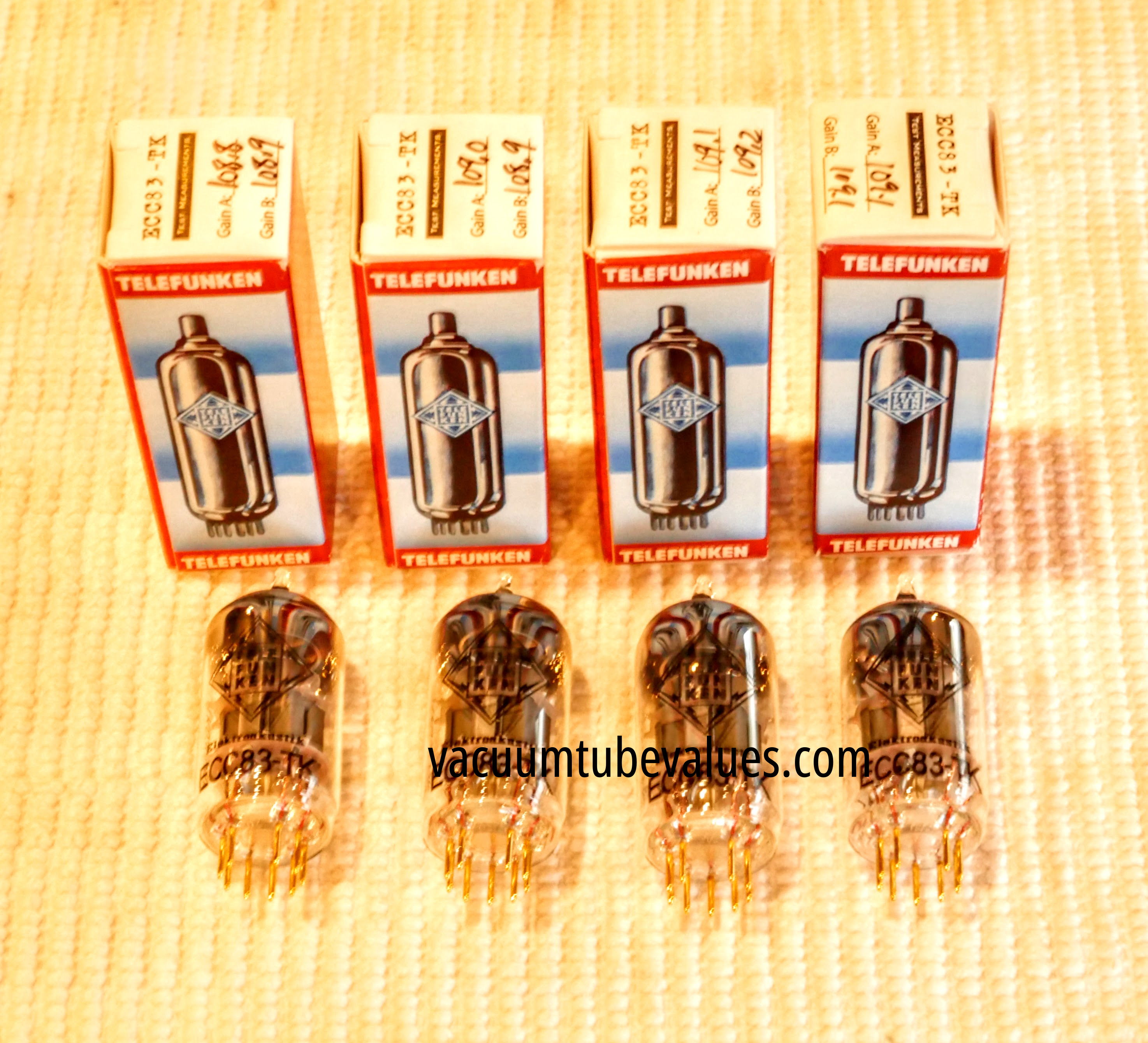 QUAD (FOUR) Factory Matched and Balanced Telefunken Elektroakustic