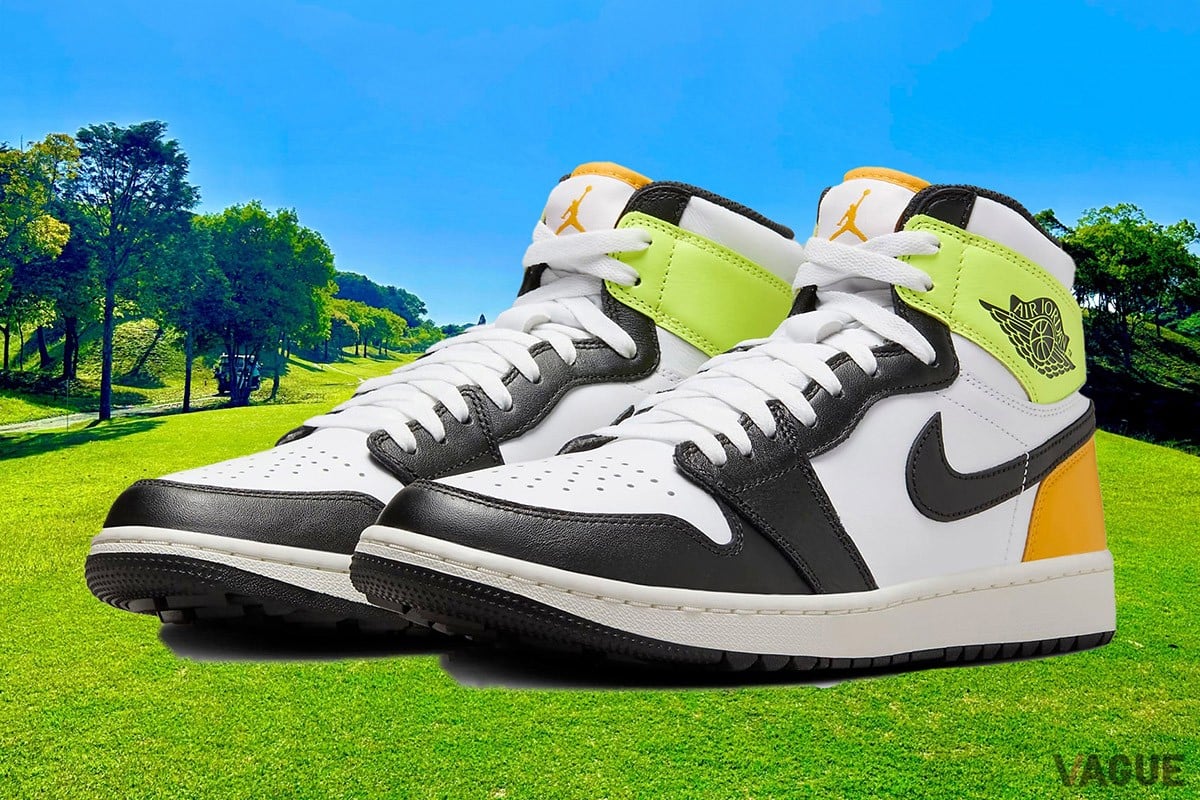 人気カラー“Volt Gold”をまとった「エアジョーダン1」ベースのゴルフ