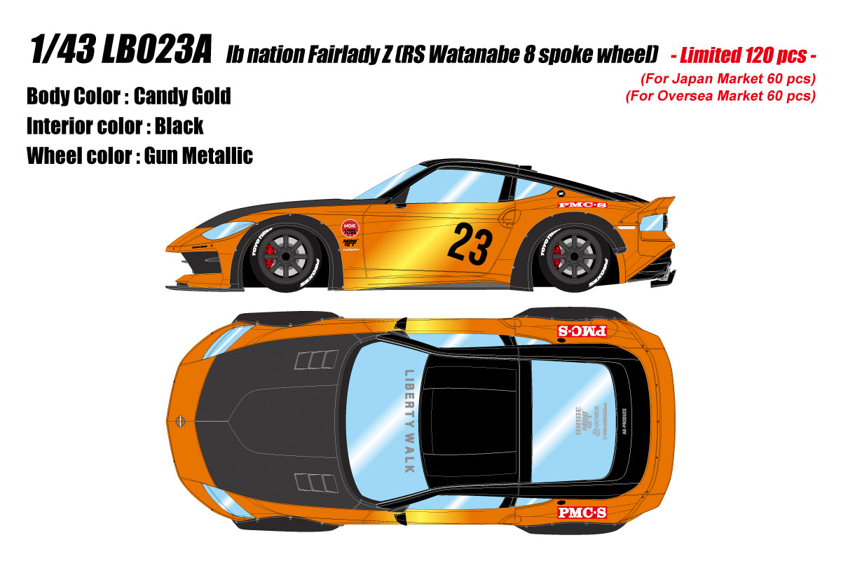 Pre-Order 1:43 MakeUp LB Nation Fairlady Z(RZ34) (RS Watanabe
