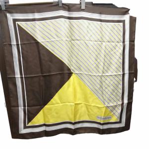 スカーフ カシミヤ シルク ペイズリー柄 バンダナ ブラック（2023/07