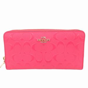 長財布 ウォレット シグネチャーエナメルレザー ピンク（2024/09/05