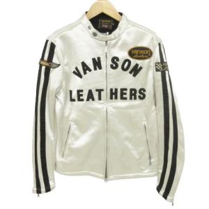 ライダースジャケット ブルゾン サテン ワッペン 裏起毛 M 白 ホワイト