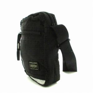 吉田カバン ミニショルダーバッグ ナイロン ロゴ スクエア型 鞄 黒