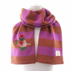 マフラー オーブ ボーダー ピンク オレンジ（2022/09/30買取