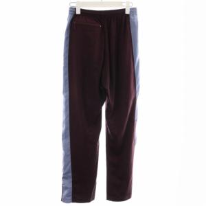 トラックパンツ ジャージ サイドライン サテン ロゴ 刺繍 EJ182 XS