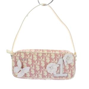 トロッター ハンドバッグ アクセサリーポーチ フラワー パール ライン