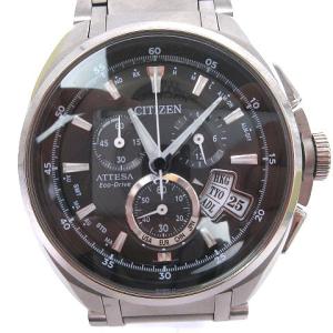 ATTESA Eco-Drive 腕時計 電波ソーラー クロノグラフ デイト E610