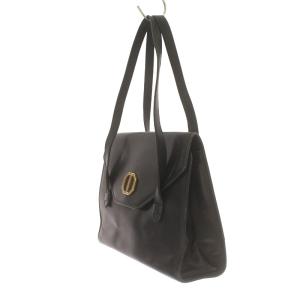 ヴィンテージ ハンドバッグ レザー CDロゴ金具 黒 ブラック（2024/08