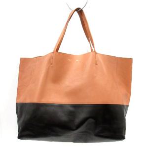 ホリゾンタルカバ バイカラー トートバッグ ブラック（2024/11/16買取