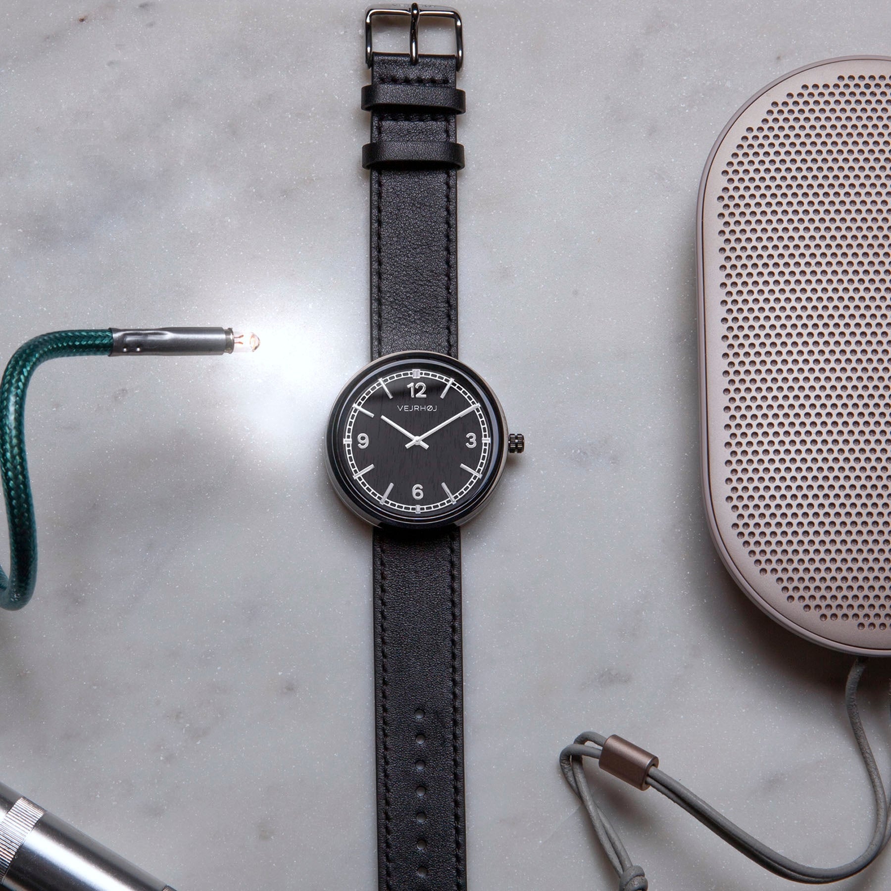 VEJRHØJ | NORDIC night | black men's watch