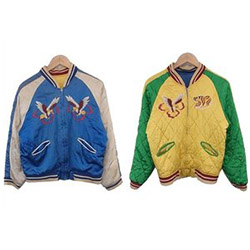 ヴィンテージ YKK ZIP 鷹 虎 刺繍 マルチカラー系を買取させていただき