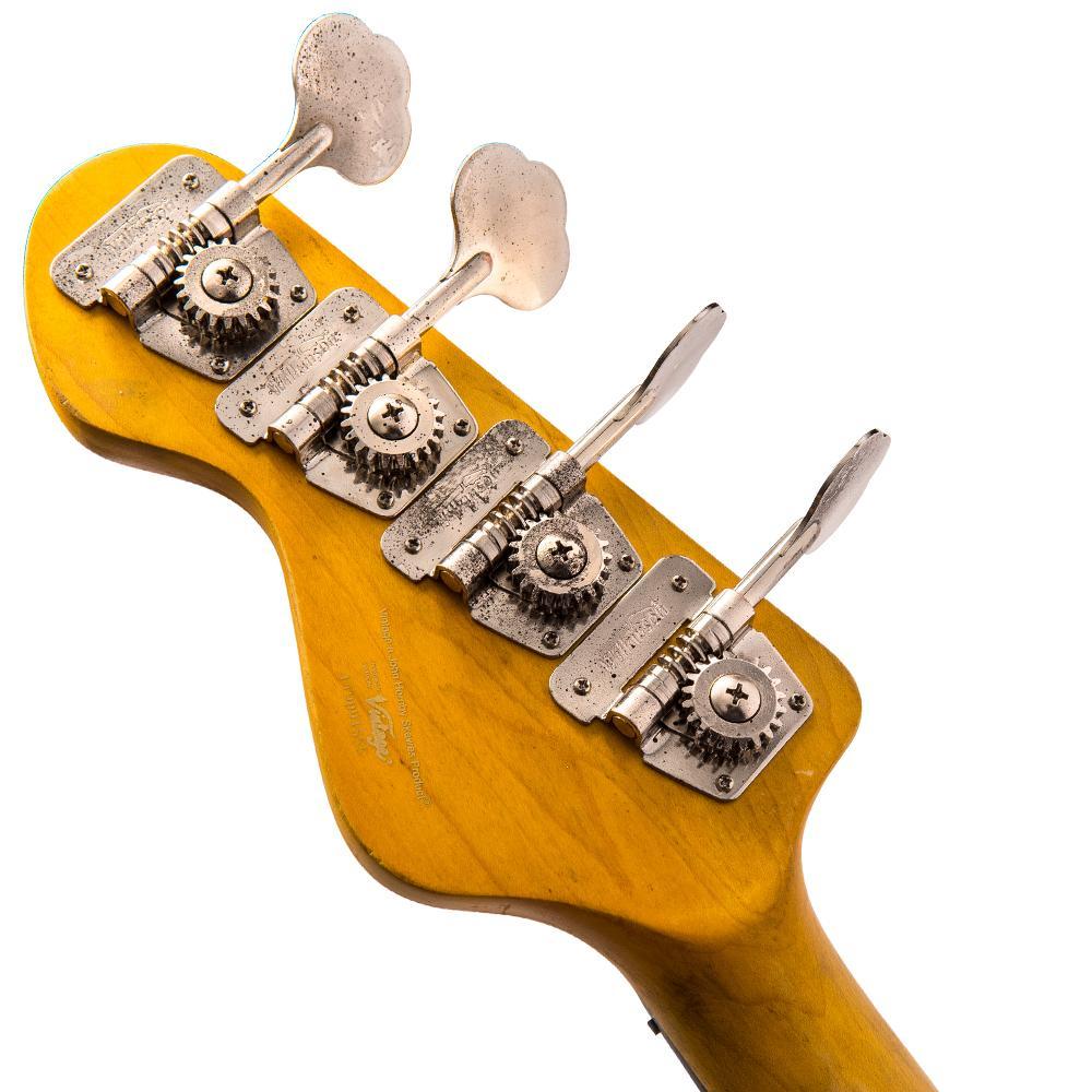 Vintage V4 ICON Bass ~ Distressed Firenza Red – Vintage Guitars