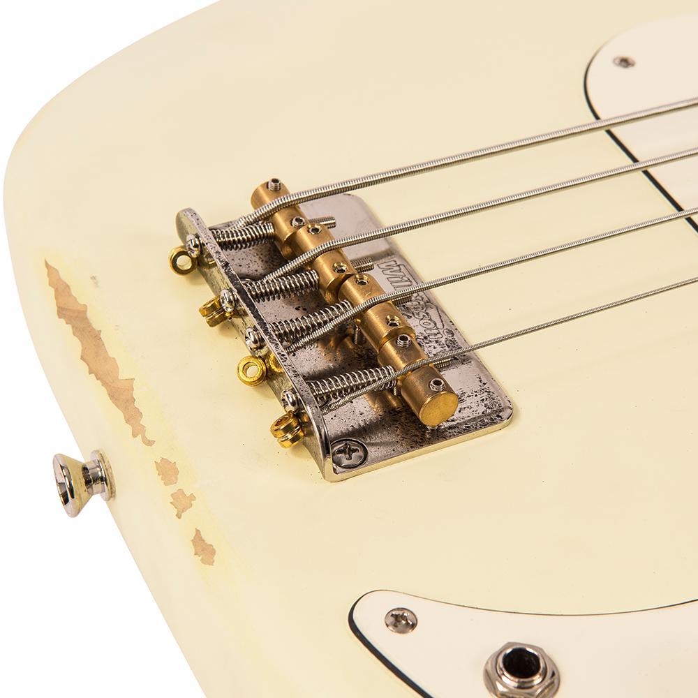 Vintage V4 ICON Bass ~ Distressed Vintage White – Vintage Guitars